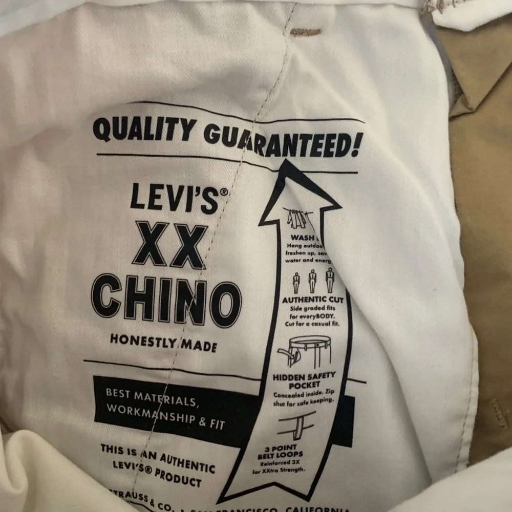 Levi's XX Chino Tan Khaki Pants 32x32 Authentic Fit Classic Straight - Picture 13 of 14
